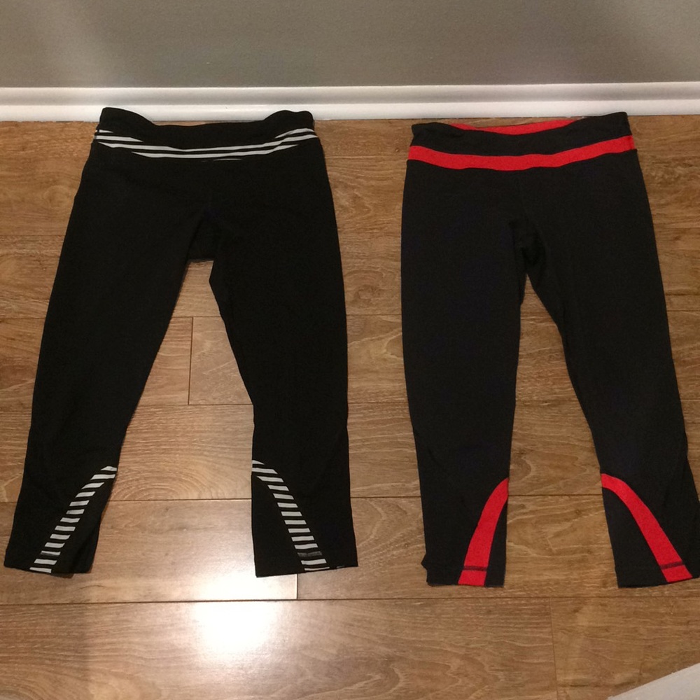 2 pairs of crop LuLu Lemon leggings